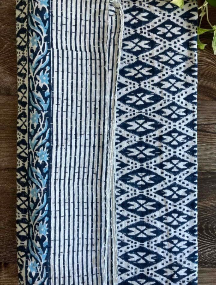 カンタキルト マルチカバー 83 Indigo-Right blue Diamond