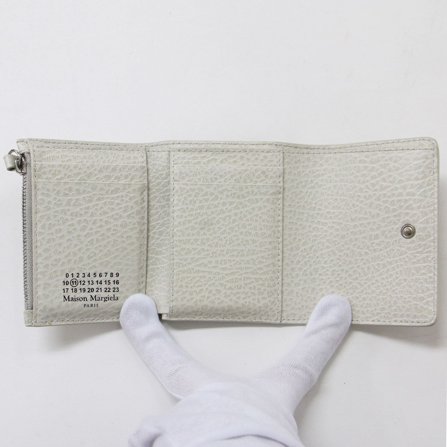 Maison Margiela メゾン マルジェラ 財布 三つ折り ホワイト 4ステッチ 