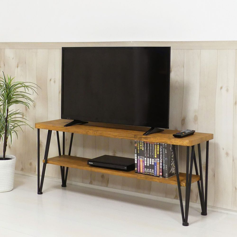 テレビ台 幅105cm 木目調 ヴィンテージ調 オープンラック 棚 TV台