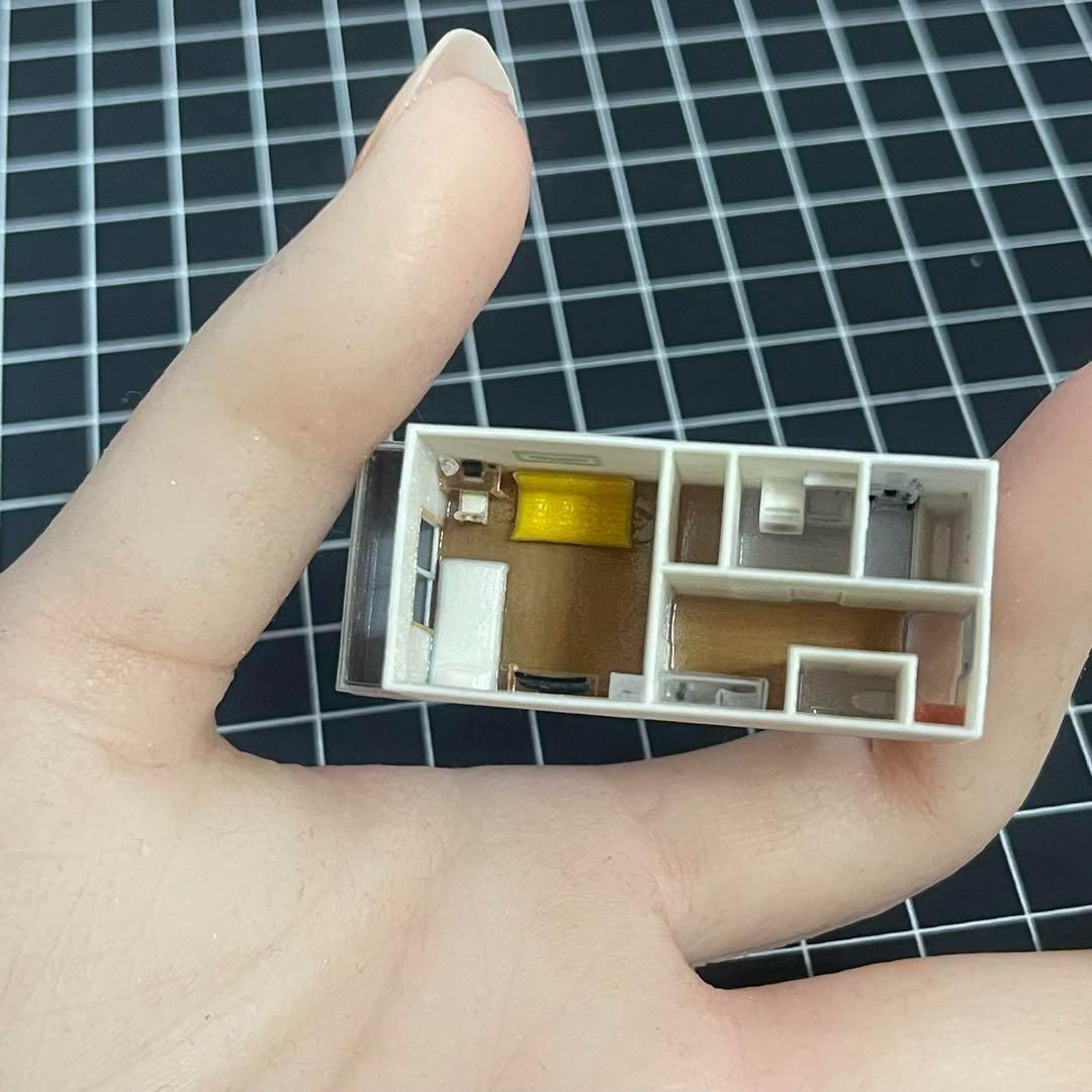 ミニチュア ワンルームマンション 1/200 フィギュアに 1/64より