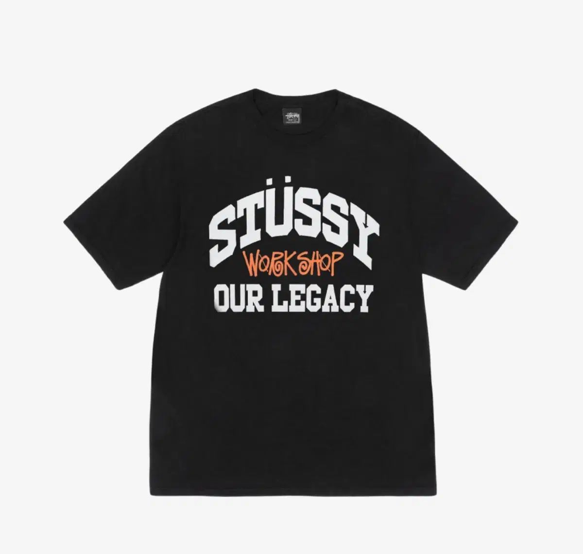 【STUSSY×OUR LEGACY】★3903958★カレッジT ピグメント黒 Our Legacy - OL Dot Pig. Dyed Tee Black