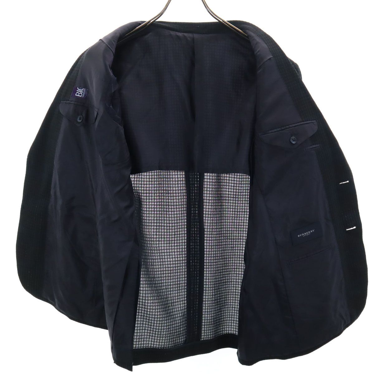 古着 BURBERRY LONDON バーバリーロンドン 日本製 テーラードジャケット A4 ネイビー 三陽商会 メンズ BURBERRY LONDON バーバリーロンドン 日本製 テーラードジャケット A4