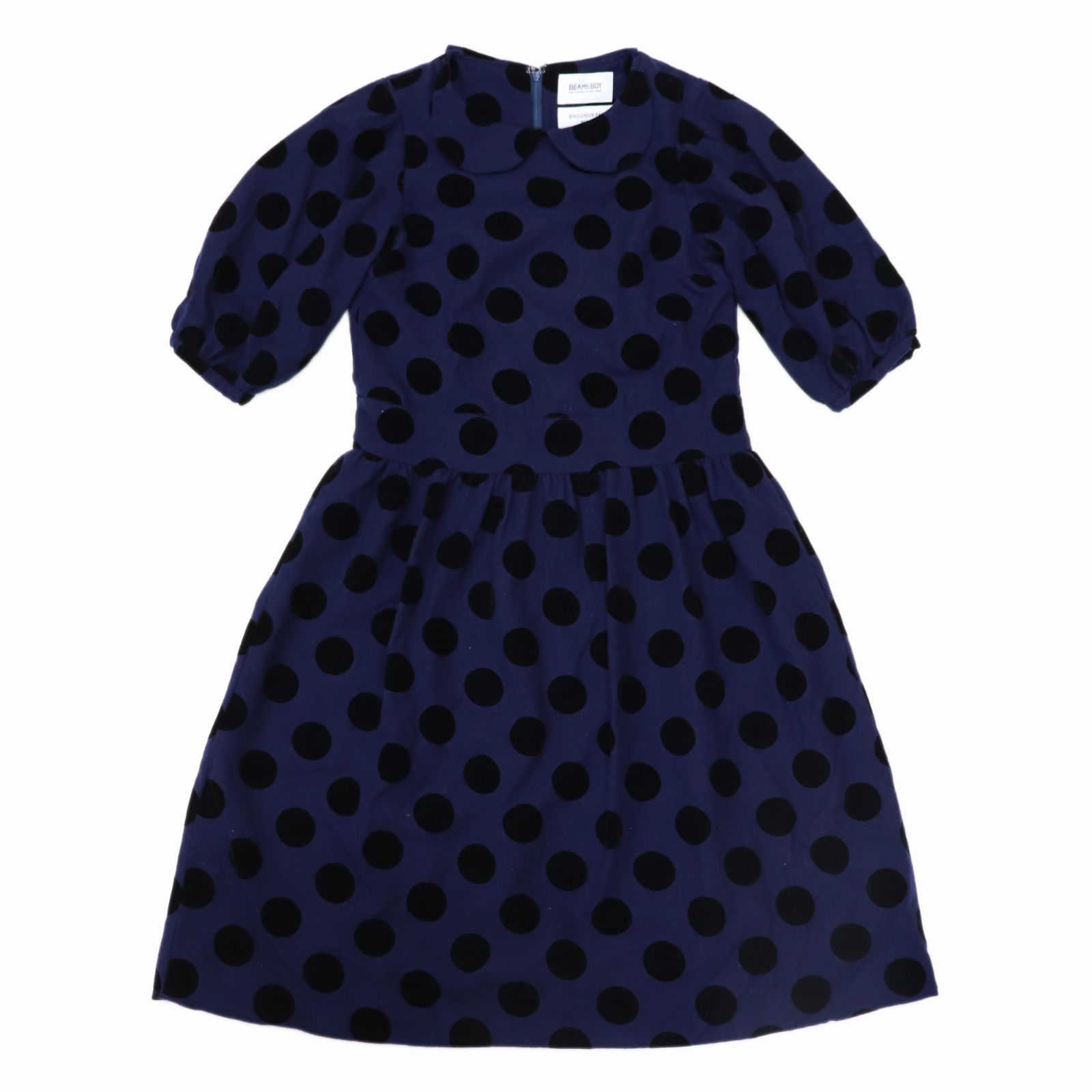BEAMS BOY ビームスボーイ 5分丈 水玉ワンピース NVY - メルカリ 