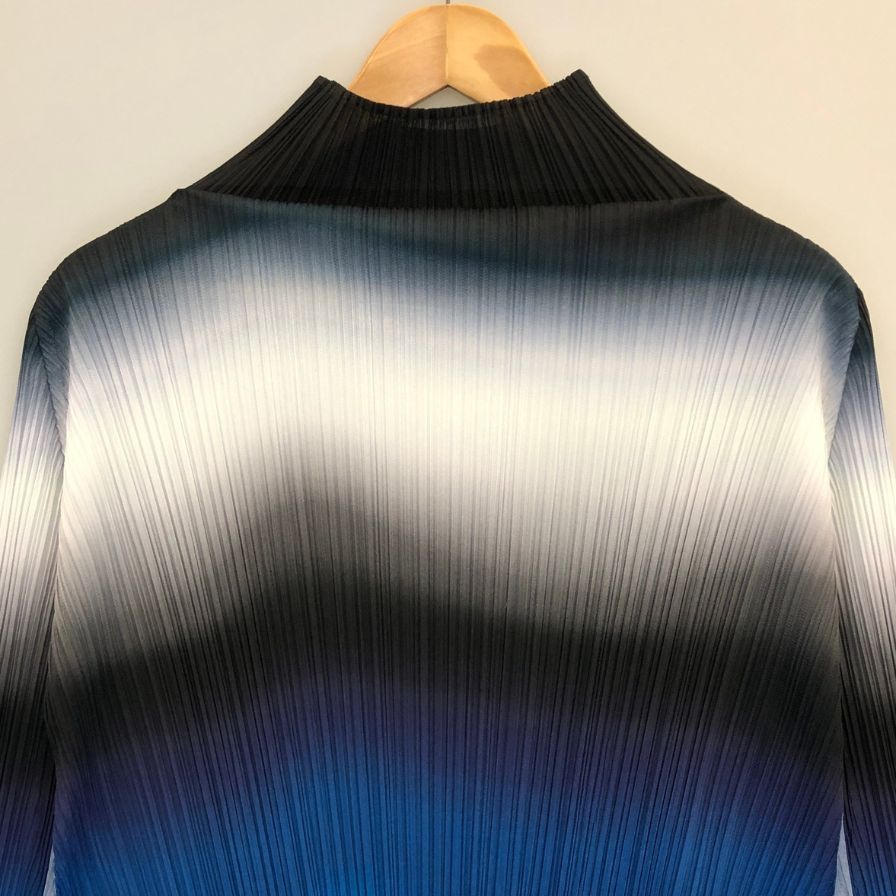 プリーツプリーズ ロングスリーブ ミドルネック ワンピース AFB35