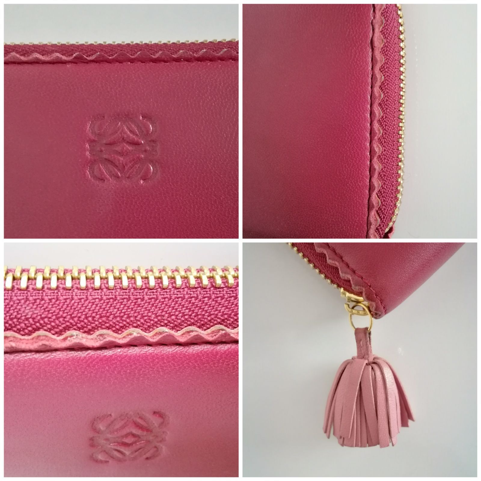 LOEWE ロエベ ラウンドファスナー タッセル 長財布 - メルカリ 