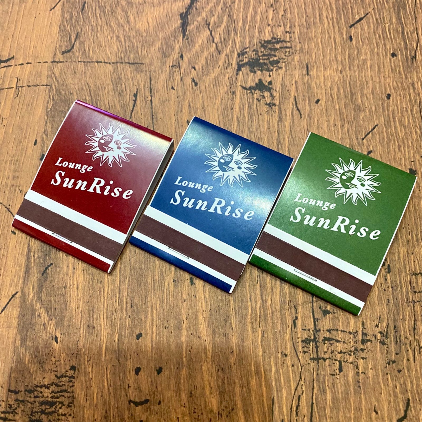 昭和レトロスタイル☆マッチ ブックマッチ 色違い3個セット 生産終了品