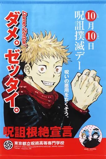 タペストリー 虎杖悠仁 呪詛撲滅デー B2特製タペストリー 呪術廻戦 ジャンプGIGA WINTER vol.3 プレゼント企画 B賞当選品