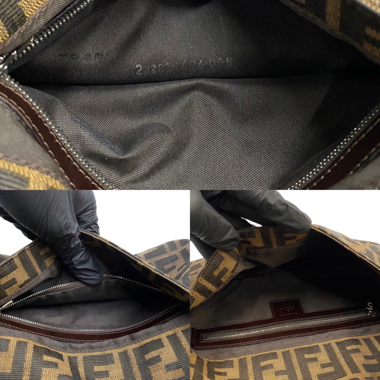 極 美品 FENDI フェンディ マンマバケット ズッカ 柄 FF ロゴ