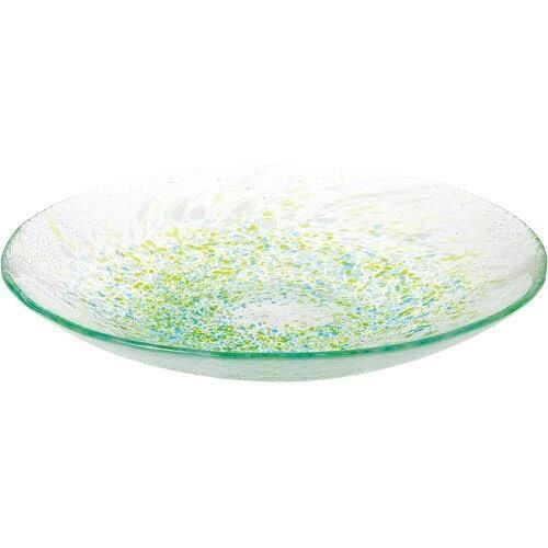 3営業日で発送 東洋佐々木ガラス いろしずく めん皿 緑 夏の器 麺皿 素麺 うどん サラダ 37042 WA322 入数 6