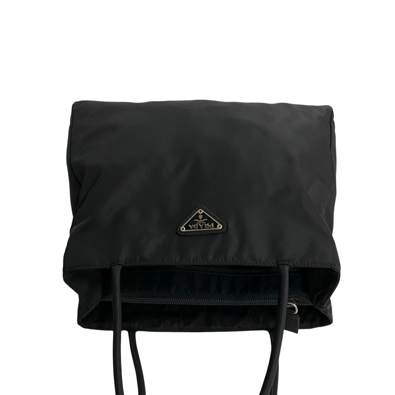 極 美品 希少品 カード付 PRADA プラダ 三角ロゴ プレート 金具