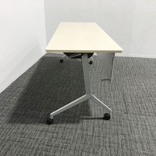 会議テーブル フラップ式 リーフライン 幕板付 コクヨ ホワイトナチュラル