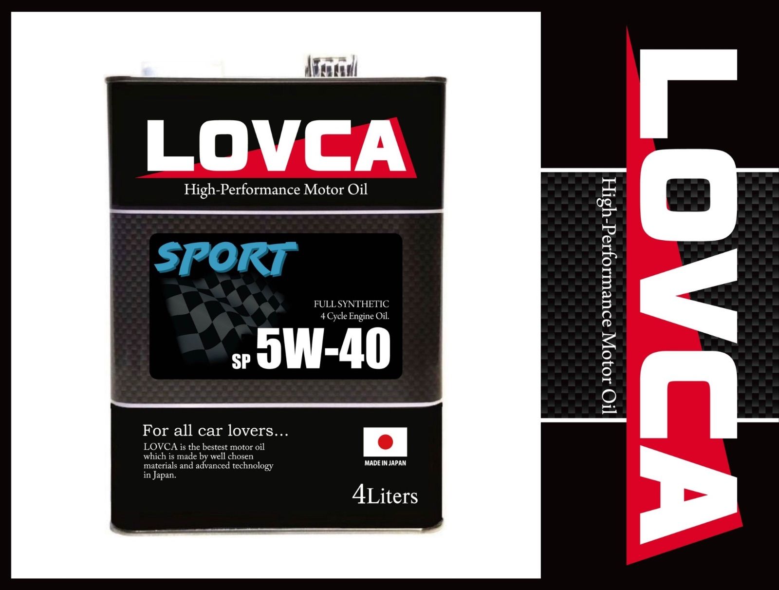 送料無料LOVCA SPORT 5W-40/4L 日本製 100%化学合成ラブカ