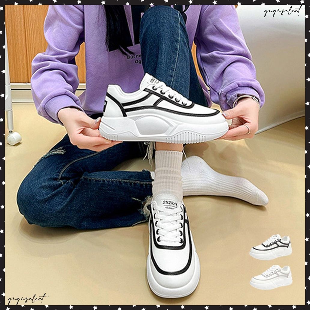 スニーカー 白 レディース おしゃれ 40代 30代疲れない カップルシューズ 韓国 通勤靴 カジュアル 軽量 美脚 おしゃれ 春 夏 秋 スニーカー 厚底スニーカー 夏新作 レディース シューズ ウォーキング