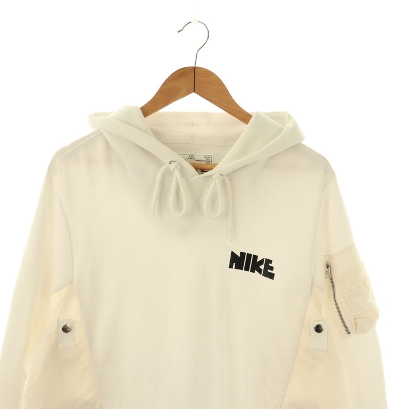 ★関税込★Nike x SACAI★NRG PULLOVER フーディ★ Nike x Sacai NRG Unisex Pullover Hoodie (White) CW2419-100