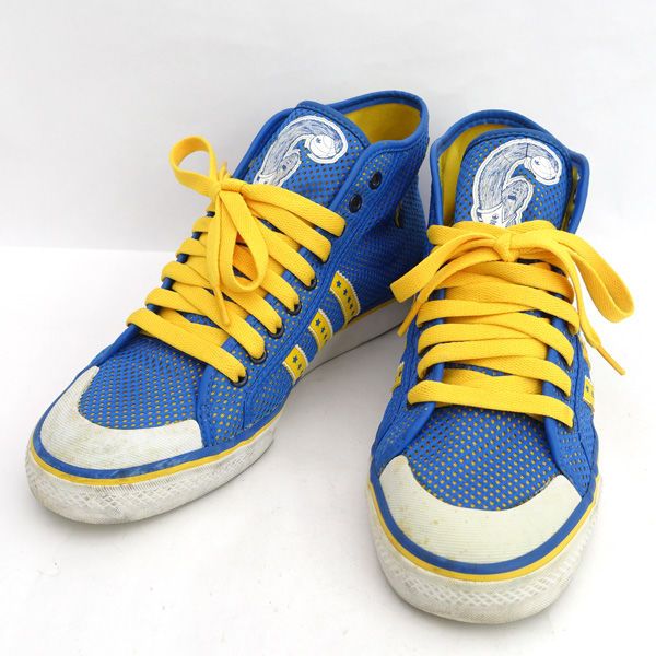 adidas / アディダス NIZZA HI/スターウォーズ/ブルー×イエロー/28cm G12416 【メンズ/MEN/男性/ボーイズ/紳士】【靴/クツ/シューズ/SHOES】 メンズファッション【中古】 