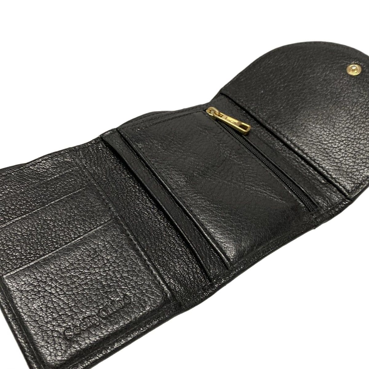 SEE BY CHLOE(シーバイクロエ) 3つ折り財布 ハナ 黒 レザー see