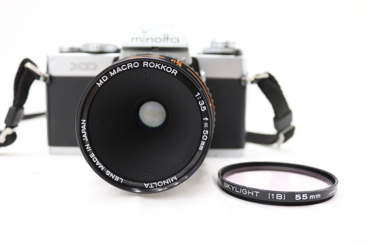 ☆【minoltaミノルタXDカメラMD MACRO ROKKOR 1:3.5 f=50mmレンズ付】☆