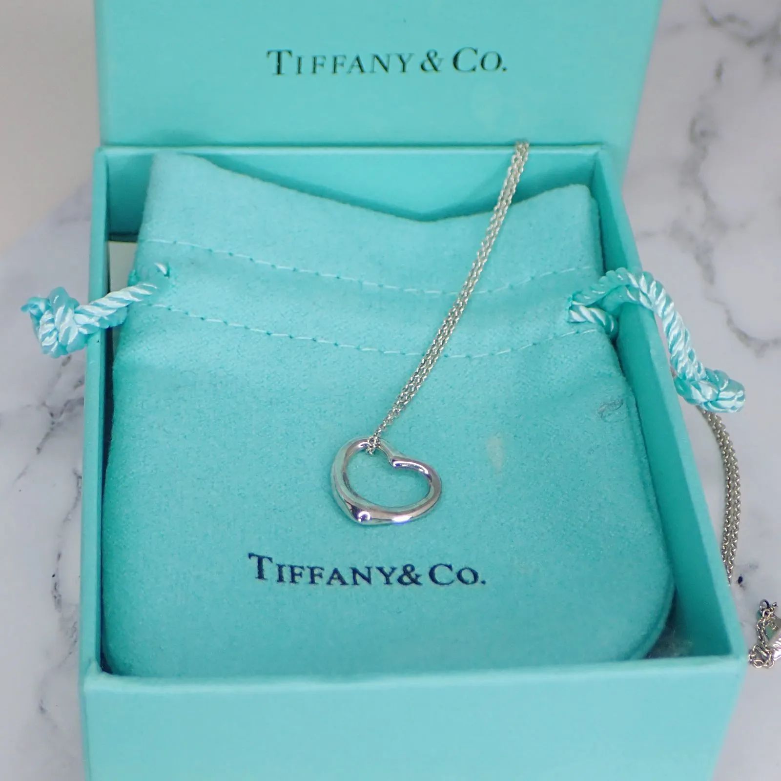 TIFFANY＆Co/ ティファニー オープンハート ネックレス - メルカリ