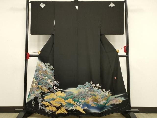 平和屋着物■上質な小紋　草花文　暈し染め　やまと誂製　逸品　未使用　CAAH4051id 平和屋着物□上質な小紋 草花文 暈し染め 金彩 やまと誂製