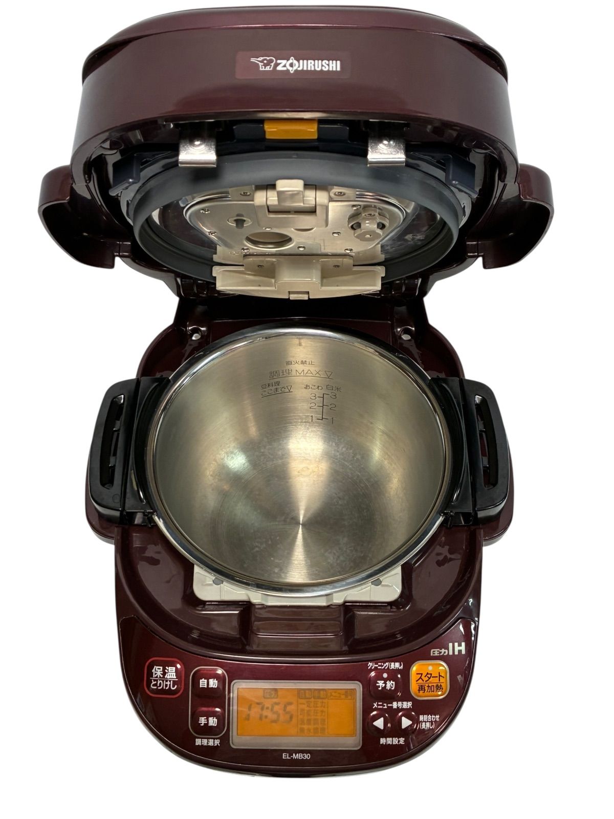 新品 象印マホービン 圧力IHなべ ボルドー EL-MB30-VD Amazon | 象印マホービン 圧力IHなべ ボルドー EL-MB30-VD