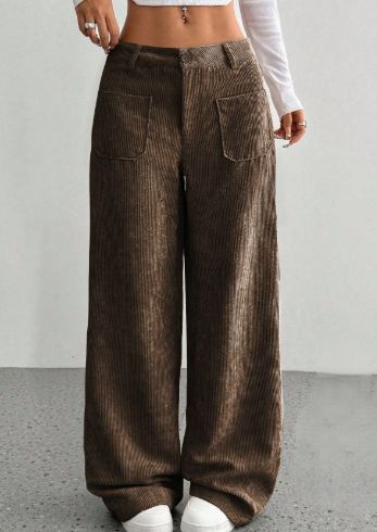 コーヒー ワイドパンツ レディース コーデュロイ ハイウエスト ゆったり 体型カバー 秋冬 カジュアル ストリート トレンド ゆるシルエット 美脚