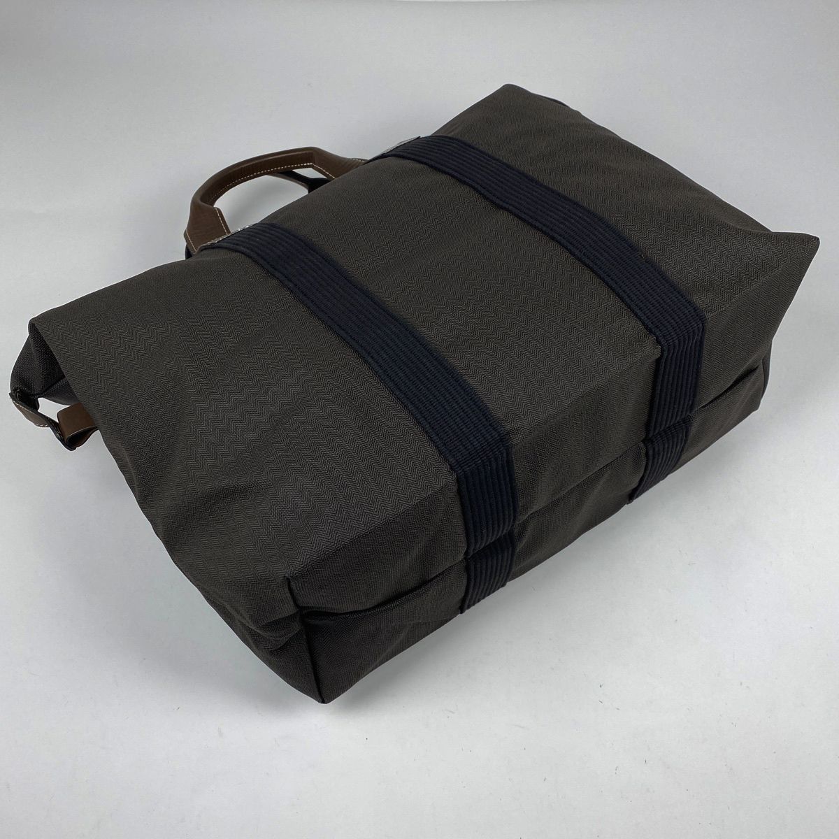 ダンヒル Dunhill ロゴ ボストンバッグ 手提げ ハンドバッグ 旅行 ボストンバッグ コーティングキャンバス グレー ブラウン メンズ 中古 ダンヒル Dunhill ロゴ ボストンバッグ 手提げ ハンドバッグ 旅行