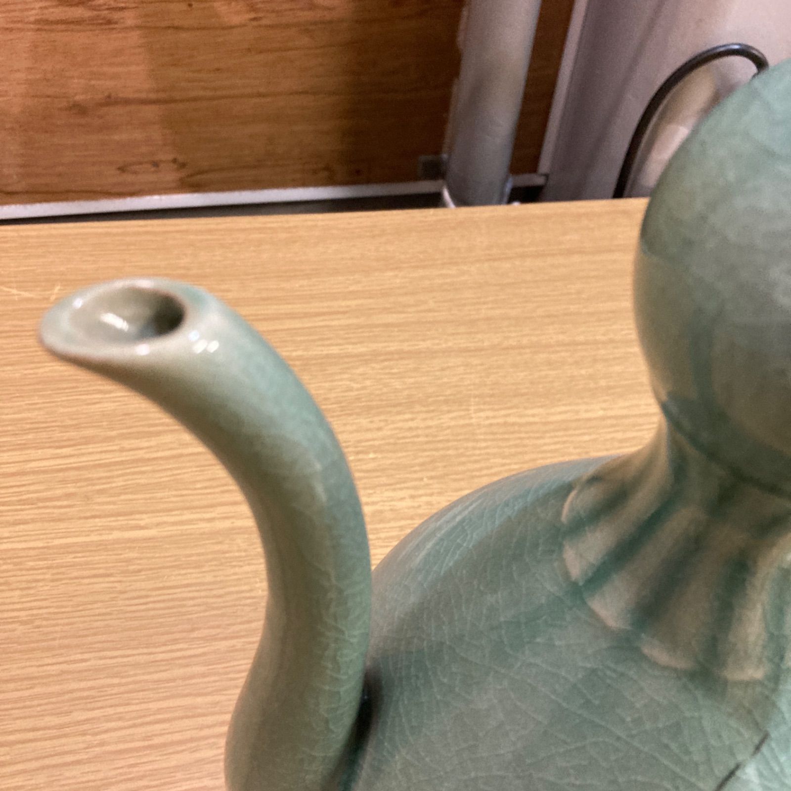 高麗青磁 筍水差し 高麗青磁 水差し 水差 茶道具 陶芸 高さ約34cm 幅約23cm 水差し