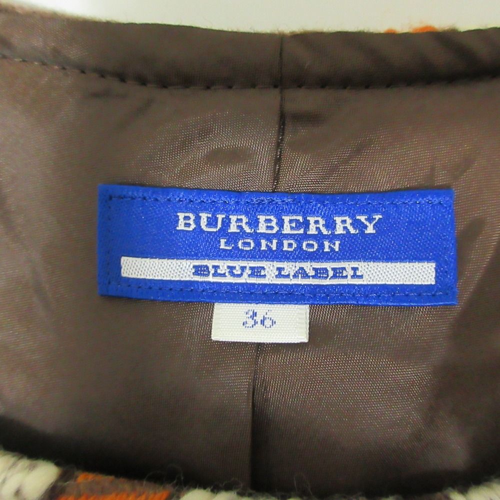 【美品】バーバリー ブラックレーベルBurberry ワンピース　ブラウン BURBERRY BLUE LABEL - バーバリーブルーレーベル ワンピース 36