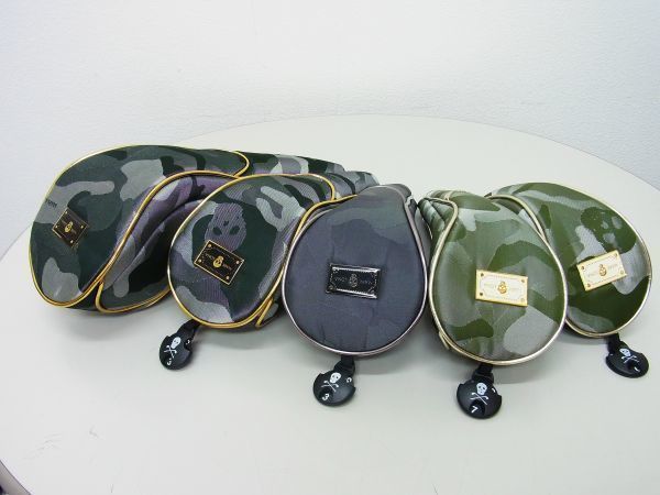 MARK&LONAキャディーバッグ　同モデルヘッドカバー5つセット【希少　美品】 MARK&LONA マーク＆ロナ キャディバッグ&ヘッドカバー5点set