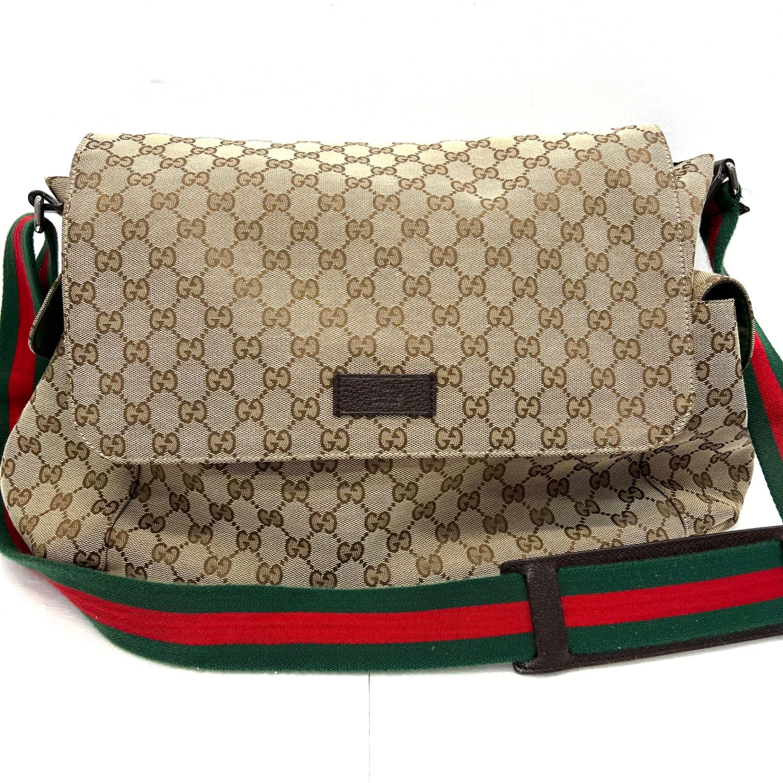 極美品】GUCCI グッチ ショルダーバッグ GGキャンバス シェリーライン 