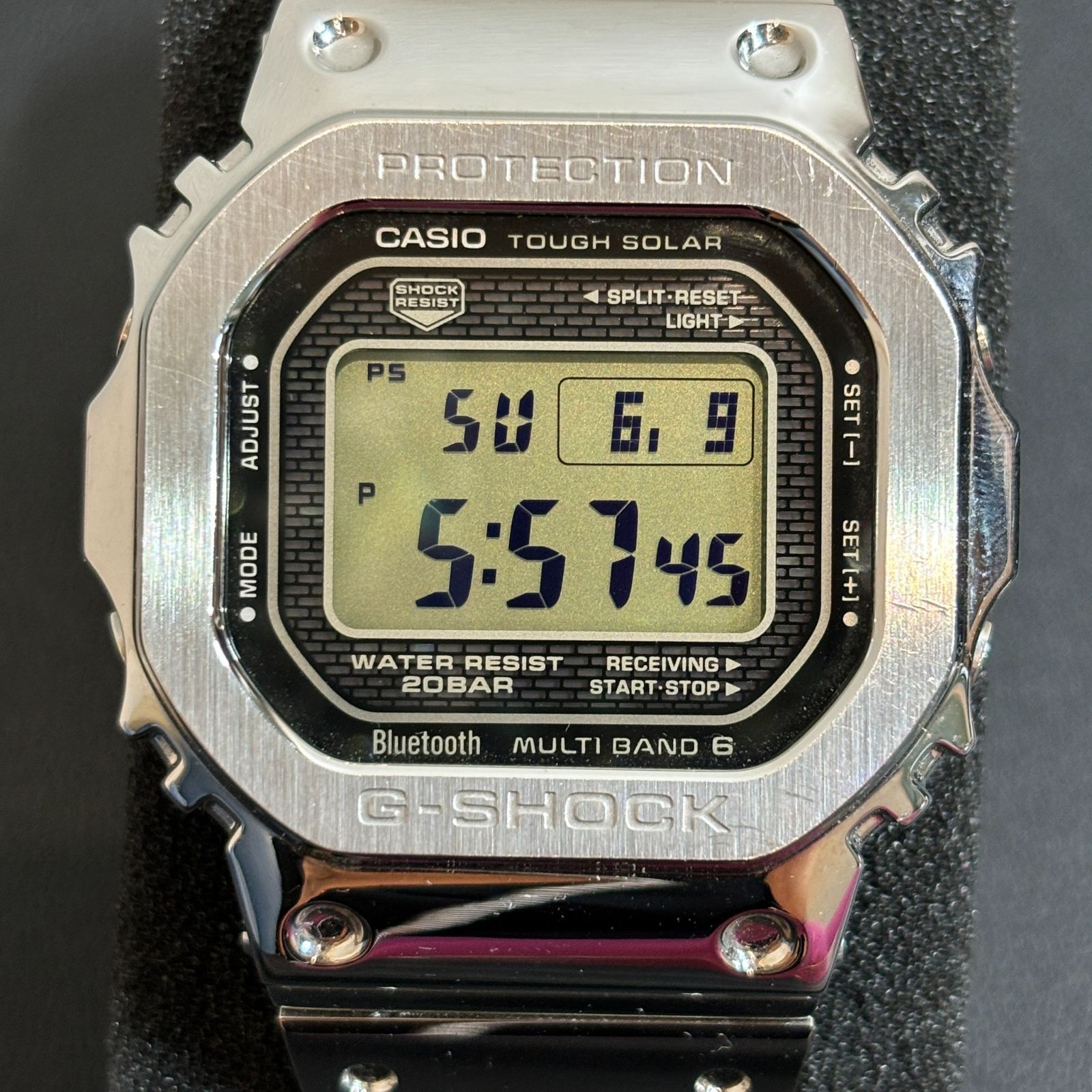 ΩNA1757 大人気！CASIO カシオ G－SHOCK ジーショック GMW-B5000 ステンレス 箱付き