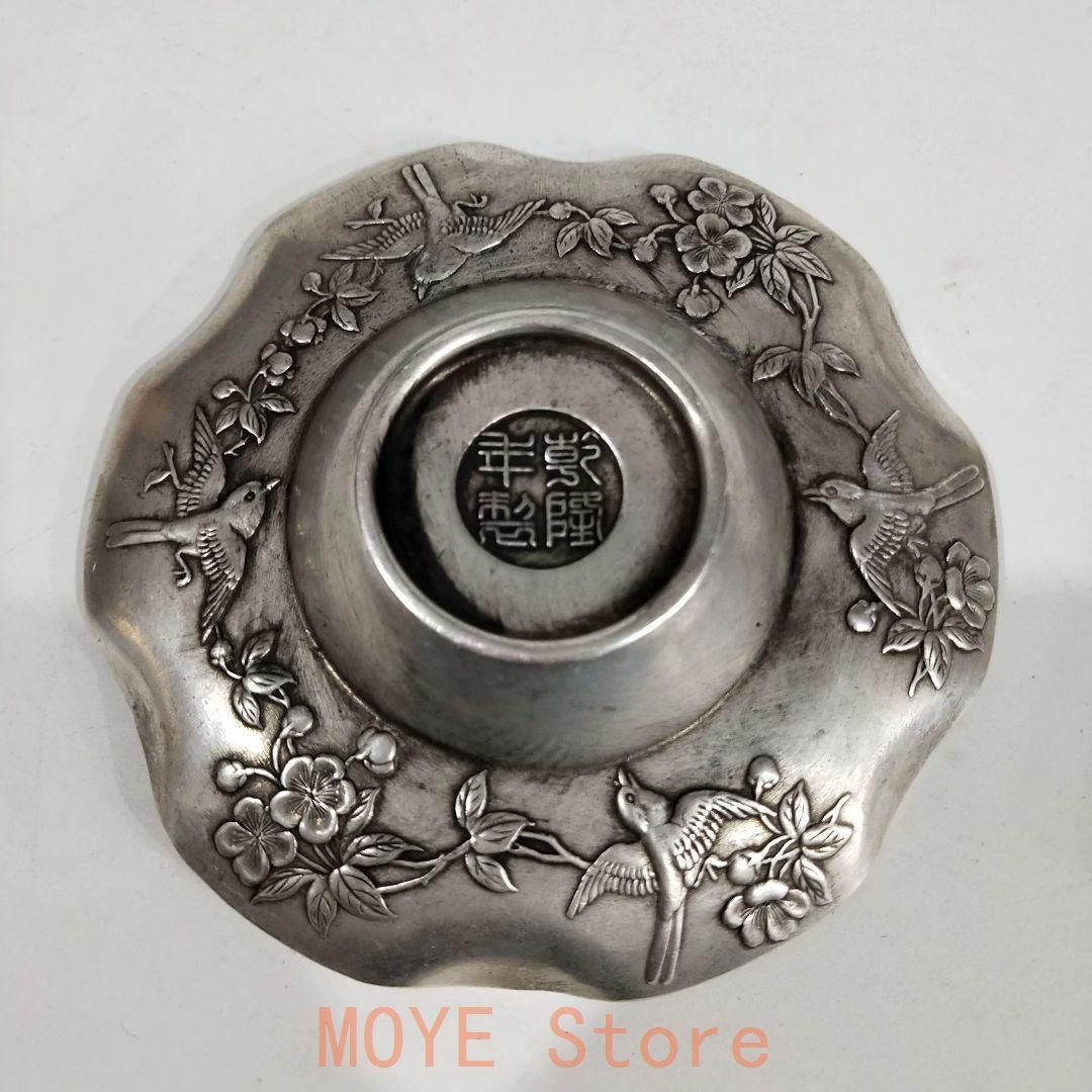 銅器 銅碗 梅蘭竹菊銅皿 筆洗 書道具 文房具 装飾品 工芸品 置物