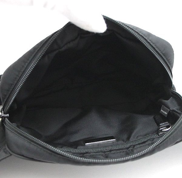 プラダ PRADA ボディバッグ ウエストポーチ ギャラ付き 黒 61723