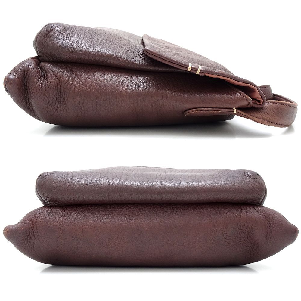 genten ゲンテン ショルダーバッグ レザー ブラウン/351747【中古