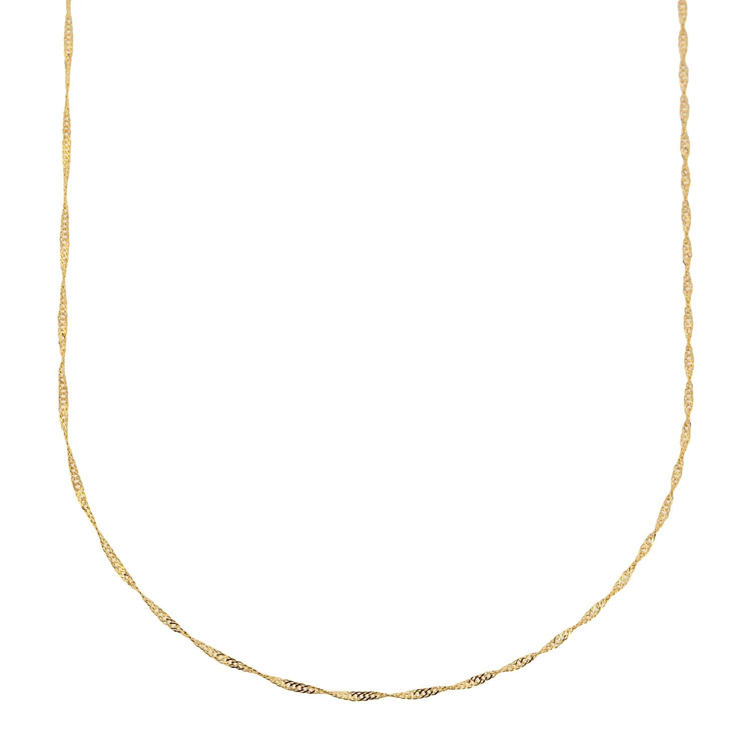 FAIRY CULLET K18 スクリューチェーン 45cm 幅約0.9mm 約0.7g 検定印 18金 ネックレス