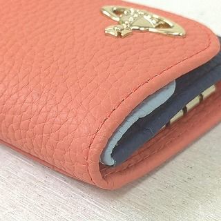まつ様ヴィヴィアンウエストウッド ダブルフラップ キーケース 4連 オレンジ ヴィヴィアンウエストウッド ダブルフラップ キーケース 4連