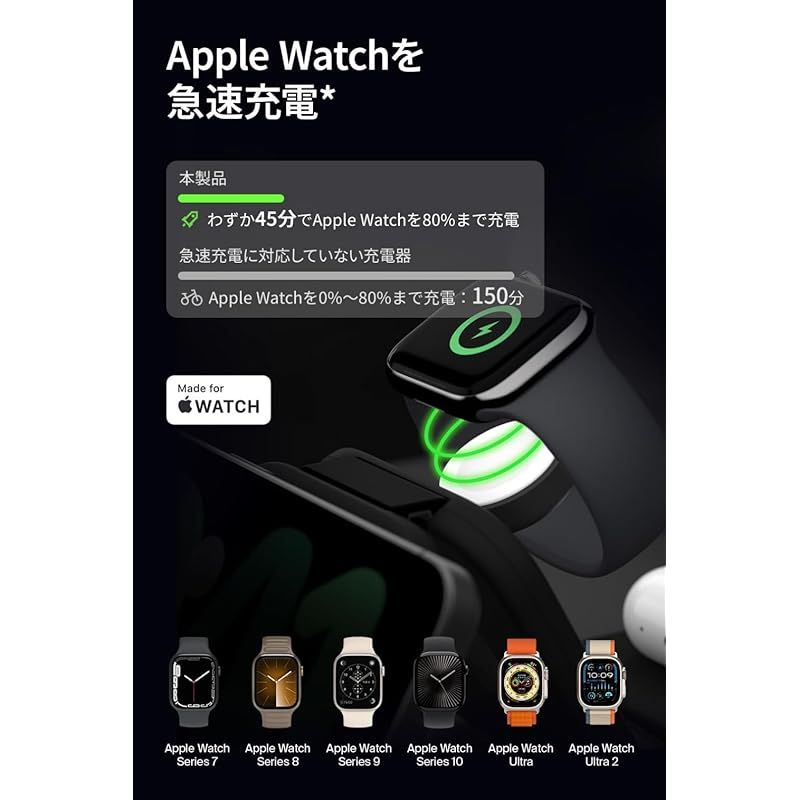 最大15W高速充電 Apple