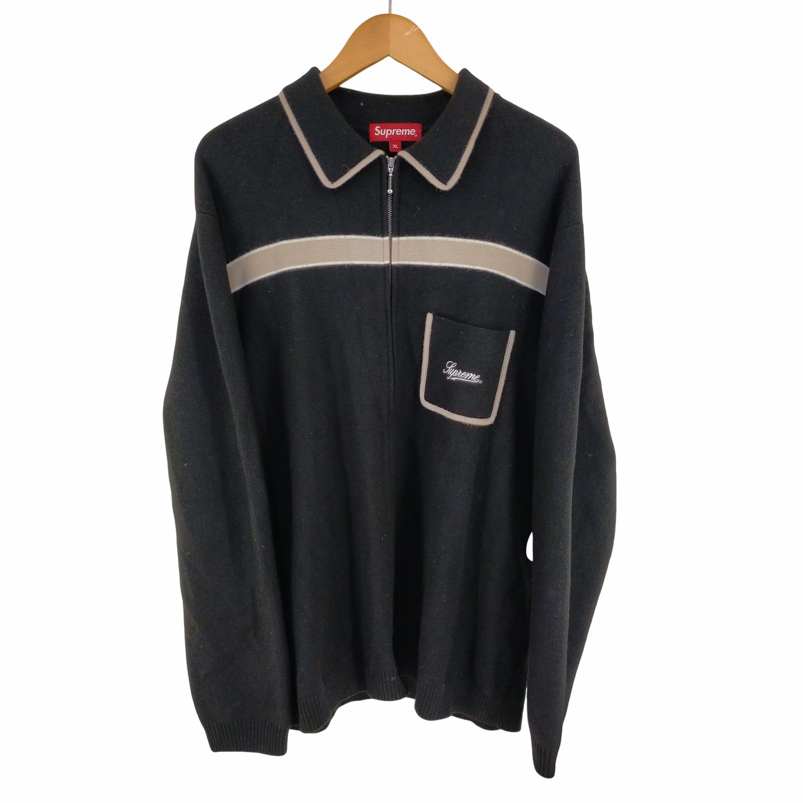 シュプリーム Supreme 21AW Chest Stripe Zip Up Cardigan メンズ 