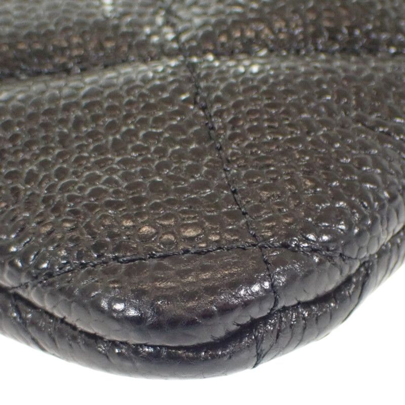 CHANEL】マトラッセ クラッチバッグ キャビアスキン ソー