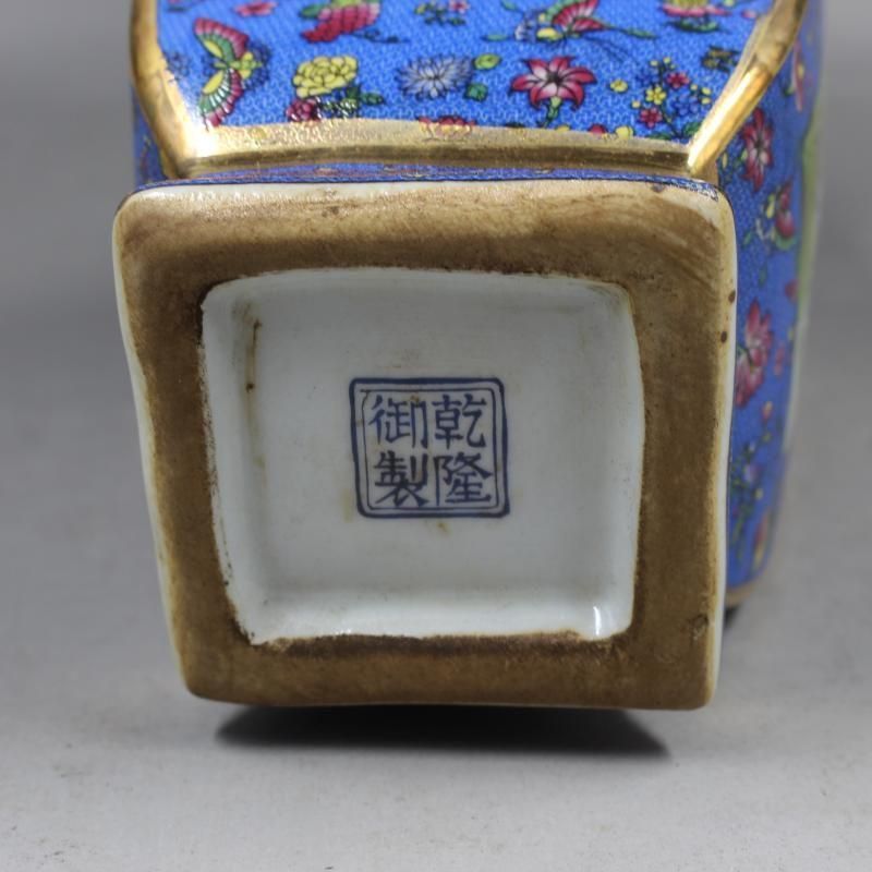 琺瑯彩花鳥四賞方瓶  景徳鎮 陶磁器 装飾品 現代工芸品  美術品 置物 琺瑯彩花鳥八方梅瓶 景徳鎮 陶磁器 装飾品 現代工芸品 美術品