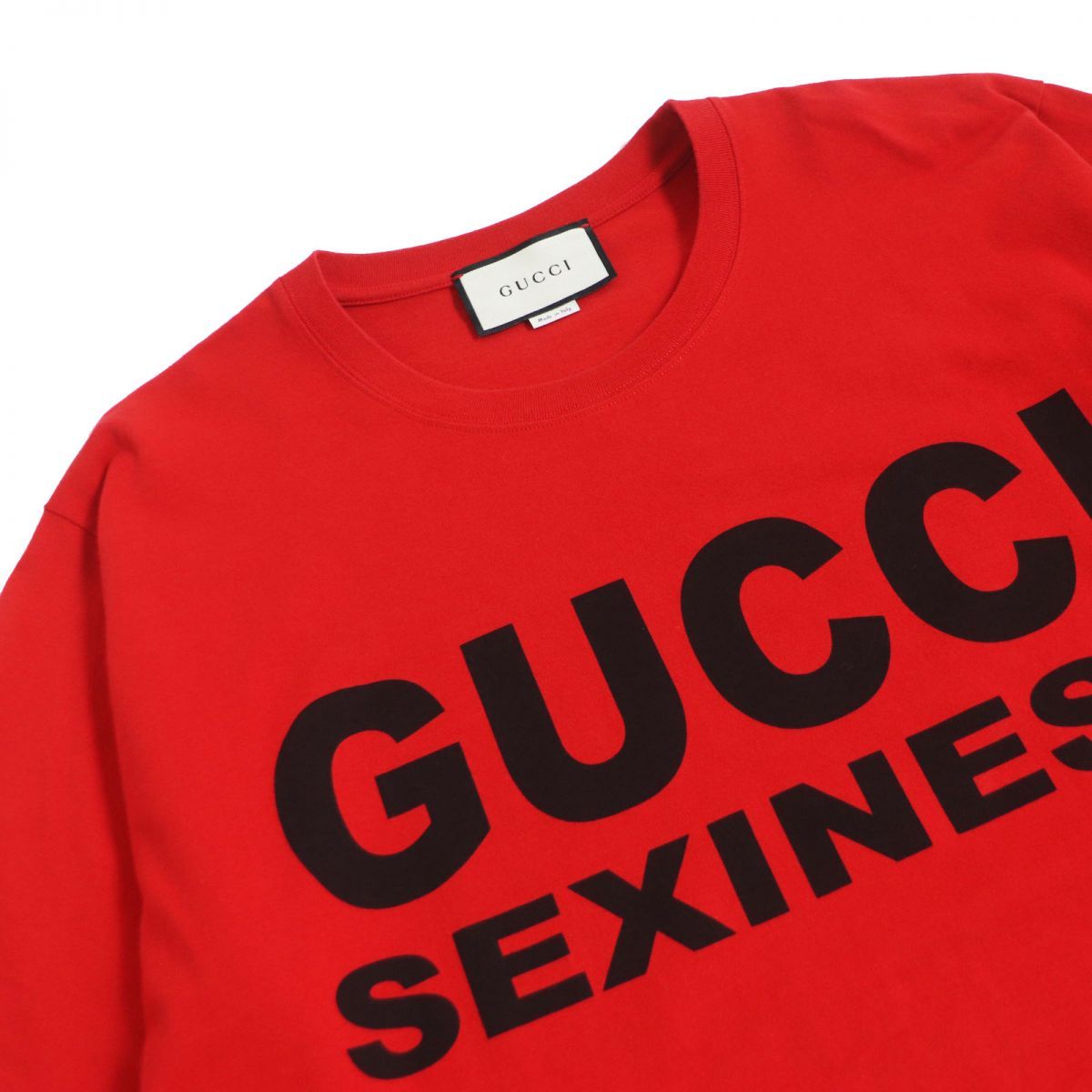 極美品□20SS GUCCI/グッチ 616036 SEXINESS ロゴプリント コットン100 