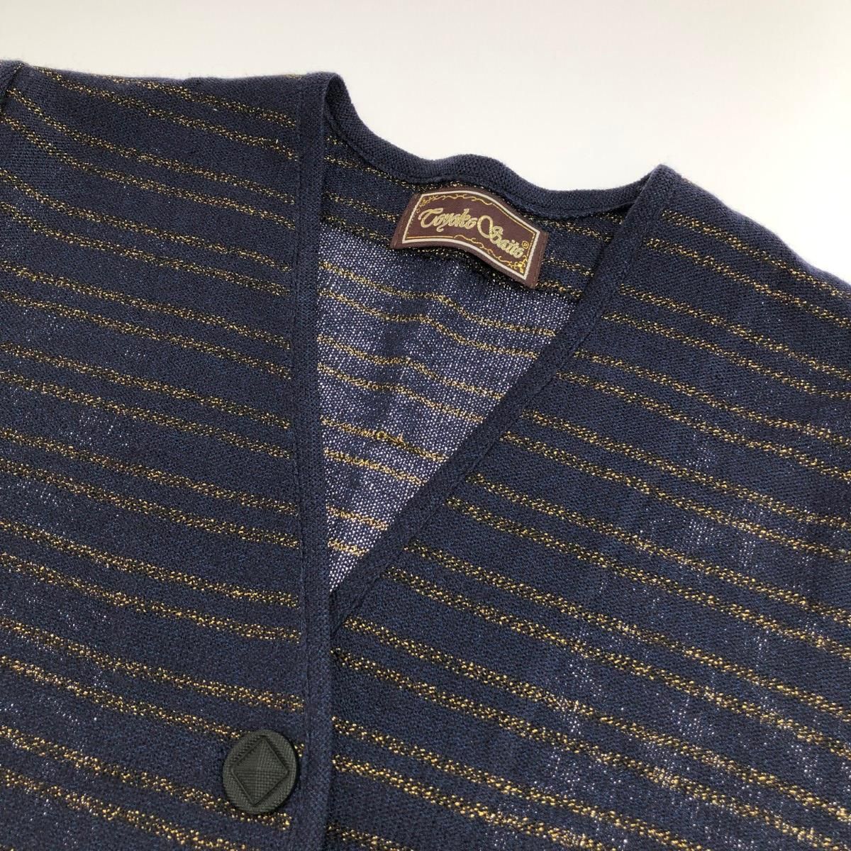 Toyoko Saito 斉藤都世子　ニット多色カーディガン 長袖 Toyoko Saito トヨコサイトウ 刺繍デザインカーディガン ロング