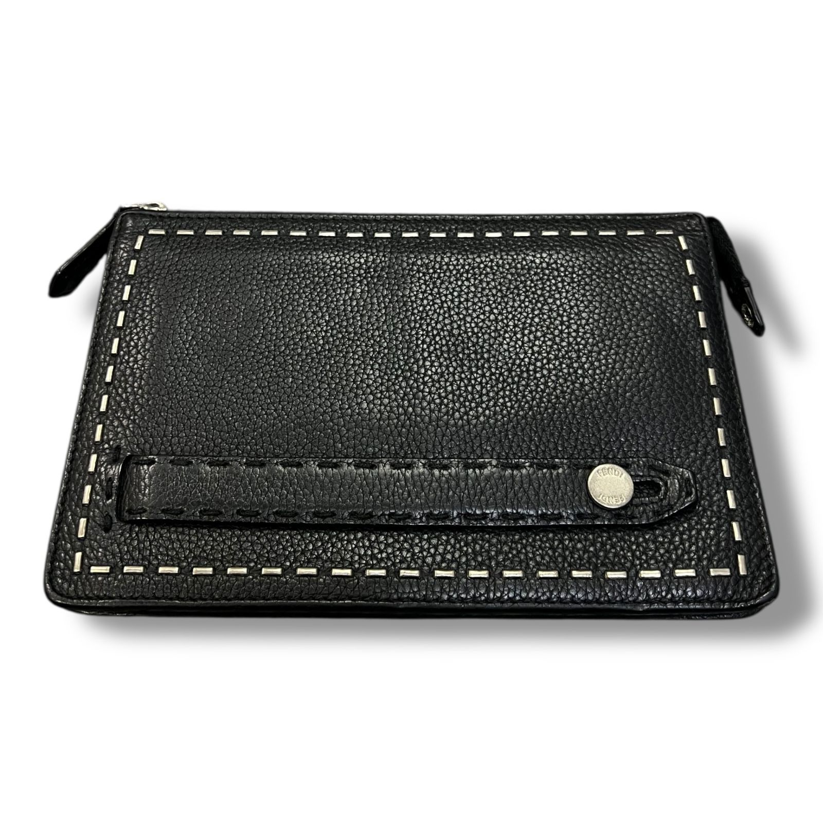 FENDI セレリア スタッズ クラッチバッグ セカンドバッグ カバン 鞄 フェンディ ブラック 678A1