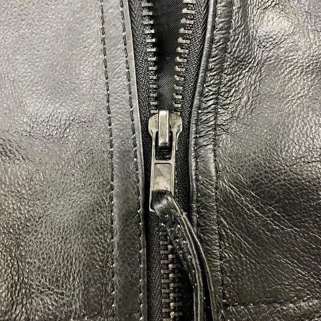 未使用 JURY BLACK スタッズ スカルデザイン ライダース