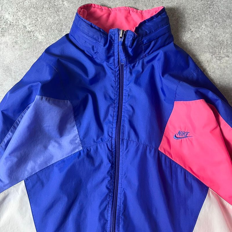90s NIKE 初期 銀タグ フルジップ ナイロン ジャケット L / 90年代