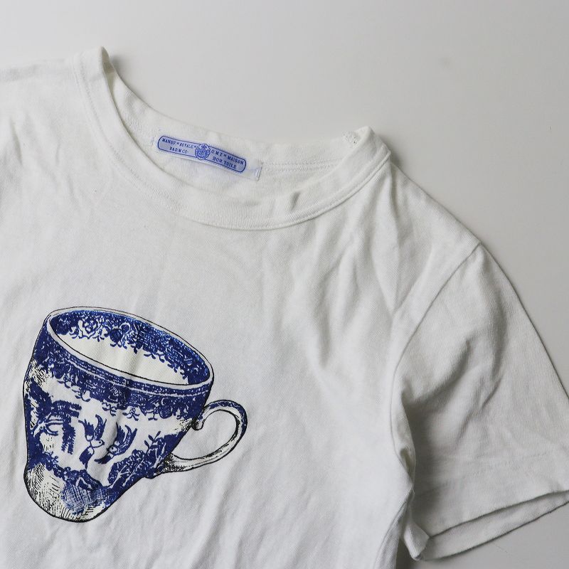 【R&D.M.Co- 】オールドマンズテーラー TEA CUP Tシャツ　L R&D.M.Co-（オールドマンズテーラー）｜MEN'S TEA CUP T-SHIRT