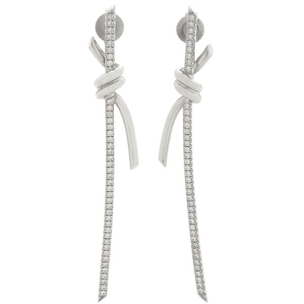 ティファニー Tiffany & Co ピアス ノット ドロップ K18WG