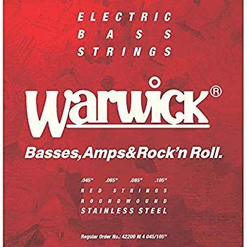 ･ WARWICK ワーウィック エレキベース弦 4弦セットステンレス 42200 RED Strings Medium 045|105 7z28pnb
