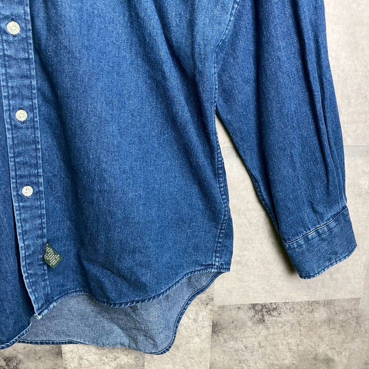 ラルフローレン ポロカントリー デニムシャツ 色残り良好 ボタンダウン 