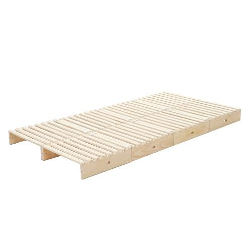 大 ローベッド 木製 すのこベッド おしゃれ 天然木 お掃除ロボット対応 パレットベッド 分割 パレットベッド×8枚 OSJ ベッドフレーム